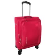 VIP 1 Pc 8 Wheel Soft Trolley Suitcase Red