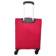 VIP 1 Pc 8 Wheel Soft Trolley Suitcase Red