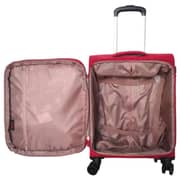 VIP 1 Pc 8 Wheel Soft Trolley Suitcase Red