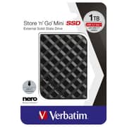 Verbatim Store 'n' Go Mini Portable Solid State Drive With USB-C Adapter USB 3.2 1TB Black 53237