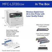 Brother MFC-L3720CDW All-in-One Color Laser Printer with Touch Screen