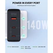 Aukey PAB7O 3P PD GaN Wall Charger BLK