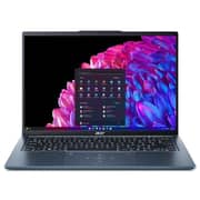 Acer Swift Go 14 (2024) AI PC - 1st Series / Intel Core Ultra 7-155H / 14inch OLED / 1TB SSD / 32GB RAM / Shared Intel Arc Graphics / Windows 11 Home / English & Arabic Keyboard / Silver / Middle East Version - [SFG14-73-713G]