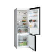 Series 4 free-standing fridge-freezer with freezer at bottom 193 x 70 cm Black stainless steel - Net Capacity 505 liter, KGN56CX30U (touch control)