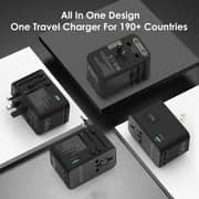 RavPower PD Gan 4 Port Travel Charger Black