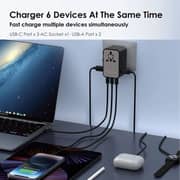 RavPower PD Gan 4 Port Travel Charger Black