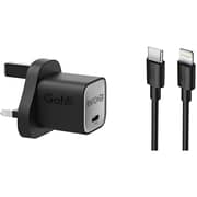 RavPower Gan PD Wall Charger With USB C To Lightning Cable Black