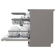 LG QuadWash Steam Dishwasher with 14 Place Settings, EasyRack Plus, Inverter Direct Drive, ThinQ, and Platinum Silver Finish – DFC435FP