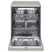 LG QuadWash Steam Dishwasher with 14 Place Settings, EasyRack Plus, Inverter Direct Drive, ThinQ, and Platinum Silver Finish – DFC435FP