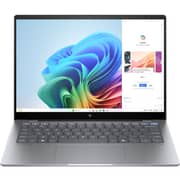 HP Omnibook X (2024) Copilot+ PC - Snapdragon X Elite X1E-78-100 / 14inch 2.2K / 1TB SSD / 16GB RAM / Shared Qualcomm Adreno Graphics / Windows 11 Home / English & Arabic Keyboard / Meteor Silver / Middle East Version - [14-FE0000NE]