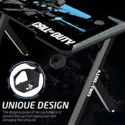 Gameon RGB Flowing Light Gaming Desk Black/Blue
