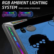 Gameon RGB Flowing Light Gaming Desk Black/Blue