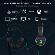 Gameon GOT200A Thunderstrike Wired Over Ear Gaming Headphones Black