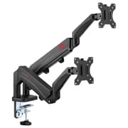 Gameon Dual Monitor Arm Stand And Mount Black