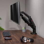 Gameon Dual Monitor Arm Stand And Mount Black