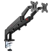 Gameon Dual Monitor Arm Stand And Mount Black
