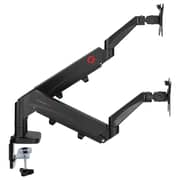 Gameon Dual Monitor Arm Stand And Mount Black