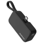Momax 3-in-1 Power Bank With USB-C Plug 5000mAh Black IP130D