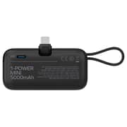 Momax 3-in-1 Power Bank With USB-C Plug 5000mAh Black IP130D