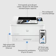 HP LaserJet Pro 4003n Wireless Printer, White - 2Z611A