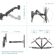 NB Full Motion Monitor Wall Mount Black