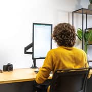 NB Full Motion Monitor Desk Mount Stand Grey