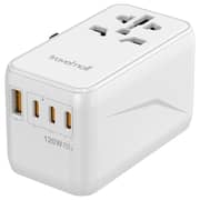 Travelmall 1 Pc GaN PD 4 Port Travel Adaptor White