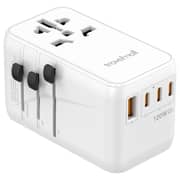 Travelmall 1 Pc GaN PD 4 Port Travel Adaptor White