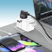 Travelmall 1 Pc GaN PD 4 Port Travel Adaptor White