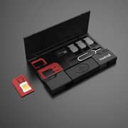Travelmall SIM Card Organizer With USB-C OTG Reader Black