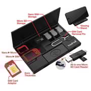 Travelmall SIM Card Organizer With USB-C OTG Reader Black