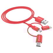 Travelmall 3-in-1 Cable 1m Red