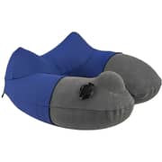 Travelmall 1 Pc 3D Inflatable Neck Pillow Blue