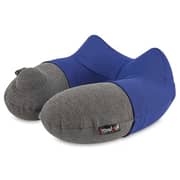 Travelmall 1 Pc 3D Inflatable Neck Pillow Blue