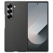 Samsung Vegan Leather Case Gray Galaxy Z Fold 6