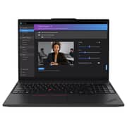 Lenovo ThinkPad T16 Gen 3 (2023) Laptop - 1st Series / Intel Core Ultra 7-155U / 16inch WUXGA / 512GB SSD / 32GB RAM / Shared Intel Graphics / Windows 11 Pro / English & Arabic Keyboard / Black / 3 Years Warranty - [21MN000DGR]