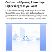 Aqara Curtain Track with Motor (Grey) - Smart Motorized Curtain System, Remote Control, Smartphone App, Timer Automations, Temperature-Based Control, Easy Installation