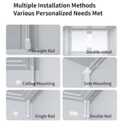 Aqara Curtain Track with Motor (Grey) - Smart Motorized Curtain System, Remote Control, Smartphone App, Timer Automations, Temperature-Based Control, Easy Installation