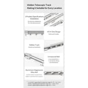 Aqara Curtain Track with Motor (Grey) - Smart Motorized Curtain System, Remote Control, Smartphone App, Timer Automations, Temperature-Based Control, Easy Installation