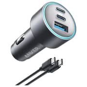 Anker Car Charger with USB C - USB C Cable Gray
