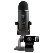 Blue Yeti Microphone With Logitech C922 Pro HD Webcam Black