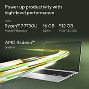 Asus Vivobook 15 (2024) Laptop - AMD Ryzen 7-7730U / 15.6inch FHD / 512GB SSD / 16GB RAM / Shared AMD Radeon Graphics / Windows 11 Home / English & Arabic Keyboard / Quiet Blue / Middle East Version - [M1502YA-NJ116W]
