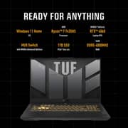 Asus TUF Gaming A15 (2024) Laptop - AMD Ryzen 7-7435HS / 15.6inch FHD / 1TB SSD / 16GB RAM / 8GB NVIDIA GeForce RTX 4060 Graphics / Windows 11 Home / English & Arabic Keyboard / Mecha Gray / Middle East Version - [FA507NVR-LP023W]