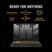Asus TUF Gaming F15 (2024) Laptop - 12th Gen / Intel Core i7-12700H / 15.6inch FHD / 1TB SSD / 16GB RAM / 8GB NVIDIA GeForce RTX 4070 Graphics / Windows 11 Home / English & Arabic Keyboard / Mecha Gray / Middle East Version - [FX507ZI4-LP036W]