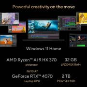 Asus ProArt PX13 OLED Gaming (2024) Laptop - AMD Ryzen AI 9 HX 370 / 13.3inch 3K / 2TB SSD / 32GB RAM / 8GB NVIDIA GeForce 4070 Graphics / Windows 11 Home / English & Arabic Keyboard / Nano Black / Mmiddle East Version - [HN7306WI-OLED12C32W]