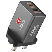 Swiss Military GaN Dual Port Charger Black