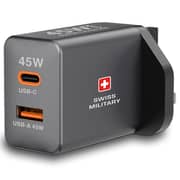Swiss Military GaN Dual Port Charger Black