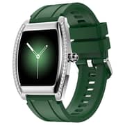 Xcell Selen 2 Smartwatch Silver With Green Strap