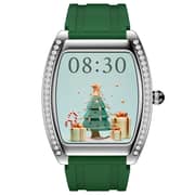 Xcell Selen 2 Smartwatch Silver With Green Strap