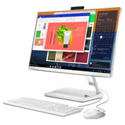 Lenovo IdeaCentre AIO 3 24ALC6 All-in-One (2024) Desktop - AMD Ryzen 5-7430U / 23.8inch FHD / 512GB SSD / 8GB RAM / Shared AMD Radeon Graphics / Windows 11 Home / English & Arabic Keyboard / White / Middle East Version - [F0G1011VAX]